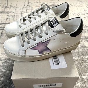 Golden Goose Hi Star Leather Platform Sneakers
